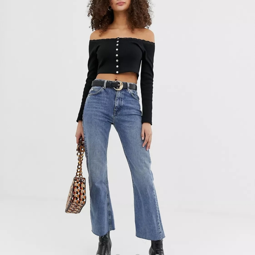 Asos Design Bardot With Button Front - image 4